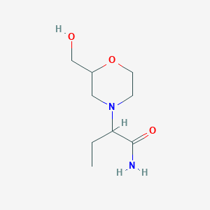 2-[2-(Hydroxymethyl)morpholin-4-yl]butanamide