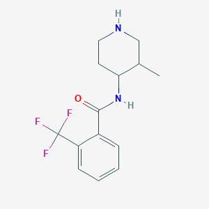 molecular formula C14H17F3N2O B7600697 N-(3-methylpiperidin-4-yl)-2-(trifluoromethyl)benzamide 