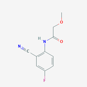 molecular formula C10H9FN2O2 B7600720 N-(2-cyano-4-fluorophenyl)-2-methoxyacetamide 