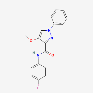 N-(4-fluorophenyl)-4-methoxy-1-phenylpyrazole-3-carboxamide