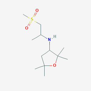 molecular formula C12H25NO3S B7600733 2,2,5,5-tetramethyl-N-(1-methylsulfonylpropan-2-yl)oxolan-3-amine 