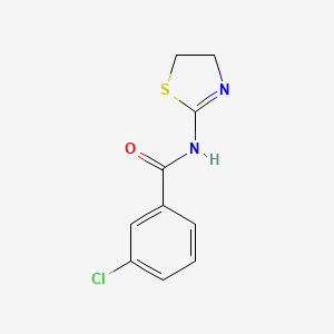 molecular formula C10H9ClN2OS B7600763 3-chloro-N-(4,5-dihydro-1,3-thiazol-2-yl)benzamide 