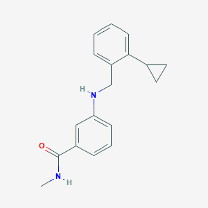 molecular formula C18H20N2O B7600785 3-[(2-cyclopropylphenyl)methylamino]-N-methylbenzamide 