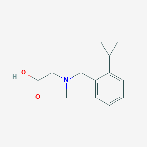 molecular formula C13H17NO2 B7600801 2-[(2-Cyclopropylphenyl)methyl-methylamino]acetic acid 