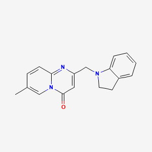 molecular formula C18H17N3O B7600807 2-(2,3-Dihydroindol-1-ylmethyl)-7-methylpyrido[1,2-a]pyrimidin-4-one 