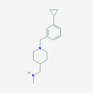 1-[1-[(3-cyclopropylphenyl)methyl]piperidin-4-yl]-N-methylmethanamine