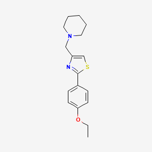 molecular formula C17H22N2OS B7600835 2-(4-Ethoxyphenyl)-4-(piperidin-1-ylmethyl)-1,3-thiazole 