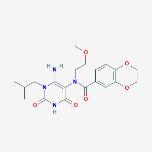 N-[6-amino-1-(2-methylpropyl)-2,4-dioxopyrimidin-5-yl]-N-(2-methoxyethyl)-2,3-dihydro-1,4-benzodioxine-6-carboxamide