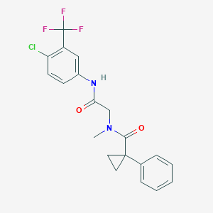 N-[2-[4-chloro-3-(trifluoromethyl)anilino]-2-oxoethyl]-N-methyl-1-phenylcyclopropane-1-carboxamide