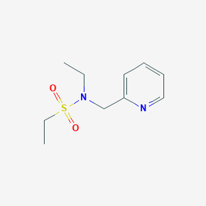 molecular formula C10H16N2O2S B7600869 N-ethyl-N-(pyridin-2-ylmethyl)ethanesulfonamide 