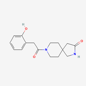 molecular formula C16H20N2O3 B7600887 8-[2-(2-Hydroxyphenyl)acetyl]-2,8-diazaspiro[4.5]decan-3-one 