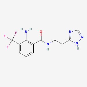 2-amino-N-[2-(1H-1,2,4-triazol-5-yl)ethyl]-3-(trifluoromethyl)benzamide