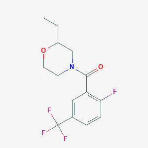 (2-Ethylmorpholin-4-yl)-[2-fluoro-5-(trifluoromethyl)phenyl]methanone