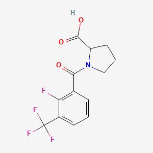 1-[2-Fluoro-3-(trifluoromethyl)benzoyl]pyrrolidine-2-carboxylic acid