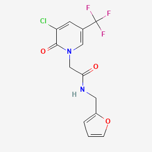 2-[3-chloro-2-oxo-5-(trifluoromethyl)pyridin-1-yl]-N-(furan-2-ylmethyl)acetamide