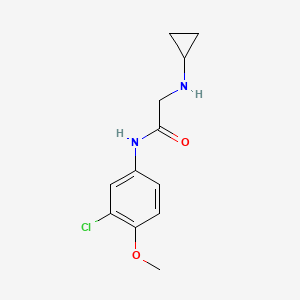 molecular formula C12H15ClN2O2 B7600924 N-(3-chloro-4-methoxyphenyl)-2-(cyclopropylamino)acetamide 