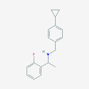 N-[(4-cyclopropylphenyl)methyl]-1-(2-fluorophenyl)ethanamine