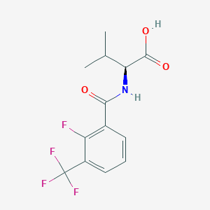 molecular formula C13H13F4NO3 B7600933 (2S)-2-[[2-fluoro-3-(trifluoromethyl)benzoyl]amino]-3-methylbutanoic acid 