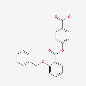 molecular formula C22H18O5 B7600941 (4-Methoxycarbonylphenyl) 2-phenylmethoxybenzoate 