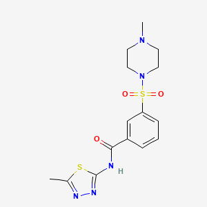 3-(4-methylpiperazin-1-yl)sulfonyl-N-(5-methyl-1,3,4-thiadiazol-2-yl)benzamide