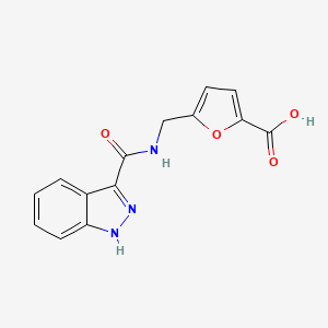 5-[(1H-indazole-3-carbonylamino)methyl]furan-2-carboxylic acid