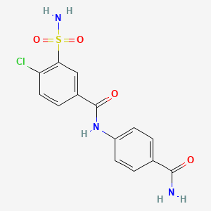 N-(4-carbamoylphenyl)-4-chloro-3-sulfamoylbenzamide