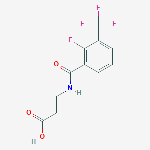 molecular formula C11H9F4NO3 B7601034 3-[[2-Fluoro-3-(trifluoromethyl)benzoyl]amino]propanoic acid 