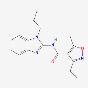 3-ethyl-5-methyl-N-(1-propylbenzimidazol-2-yl)-1,2-oxazole-4-carboxamide