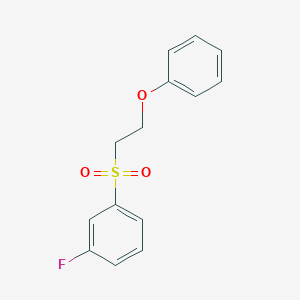 molecular formula C14H13FO3S B7601065 1-Fluoro-3-(2-phenoxyethylsulfonyl)benzene 