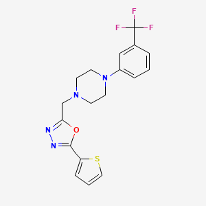 2-Thiophen-2-yl-5-[[4-[3-(trifluoromethyl)phenyl]piperazin-1-yl]methyl]-1,3,4-oxadiazole