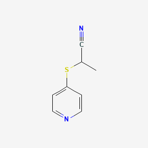 2-Pyridin-4-ylsulfanylpropanenitrile