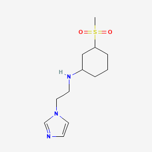 N-(2-imidazol-1-ylethyl)-3-methylsulfonylcyclohexan-1-amine