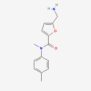 molecular formula C14H16N2O2 B7601120 5-(aminomethyl)-N-methyl-N-(4-methylphenyl)furan-2-carboxamide 