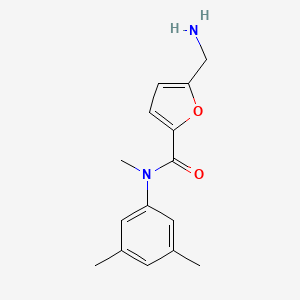 molecular formula C15H18N2O2 B7601131 5-(aminomethyl)-N-(3,5-dimethylphenyl)-N-methylfuran-2-carboxamide 