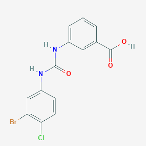 3-[(3-Bromo-4-chlorophenyl)carbamoylamino]benzoic acid