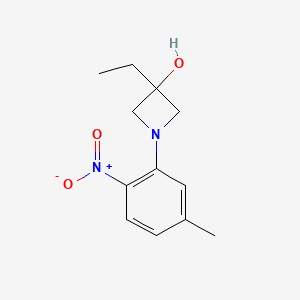 3-Ethyl-1-(5-methyl-2-nitrophenyl)azetidin-3-ol