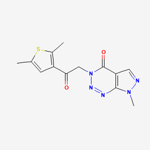 molecular formula C13H13N5O2S B7601172 3-[2-(2,5-Dimethylthiophen-3-yl)-2-oxoethyl]-7-methylpyrazolo[3,4-d]triazin-4-one 