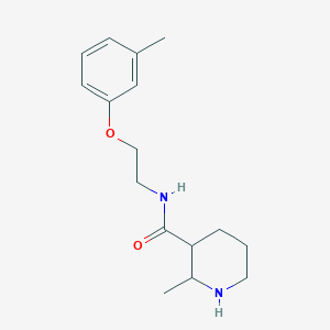 2-methyl-N-[2-(3-methylphenoxy)ethyl]piperidine-3-carboxamide