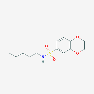 molecular formula C13H19NO4S B7601186 N-pentyl-2,3-dihydro-1,4-benzodioxine-6-sulfonamide 