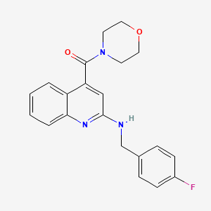 molecular formula C21H20FN3O2 B7601227 [2-[(4-Fluorophenyl)methylamino]quinolin-4-yl]-morpholin-4-ylmethanone 