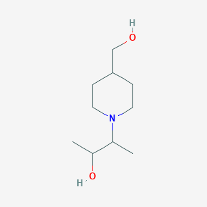 molecular formula C10H21NO2 B7601235 3-[4-(Hydroxymethyl)piperidin-1-yl]butan-2-ol 