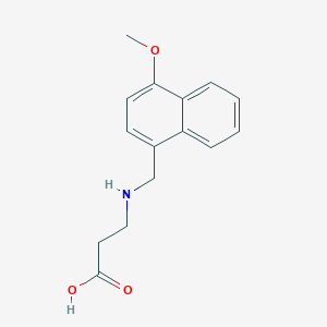 molecular formula C15H17NO3 B7601249 3-[(4-Methoxynaphthalen-1-yl)methylamino]propanoic acid 