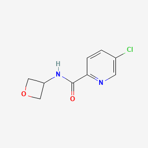 molecular formula C9H9ClN2O2 B7601253 5-chloro-N-(oxetan-3-yl)pyridine-2-carboxamide 