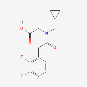 2-[Cyclopropylmethyl-[2-(2,3-difluorophenyl)acetyl]amino]acetic acid