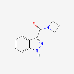 molecular formula C11H11N3O B7601279 azetidin-1-yl(1H-indazol-3-yl)methanone 