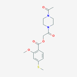 [2-(4-Acetylpiperazin-1-yl)-2-oxoethyl] 2-methoxy-4-methylsulfanylbenzoate