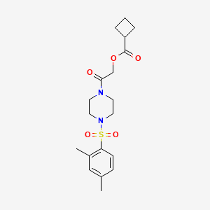 [2-[4-(2,4-Dimethylphenyl)sulfonylpiperazin-1-yl]-2-oxoethyl] cyclobutanecarboxylate