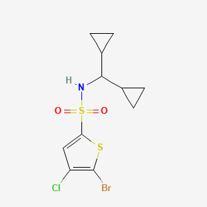 5-bromo-4-chloro-N-(dicyclopropylmethyl)thiophene-2-sulfonamide