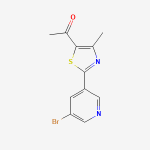 1-[2-(5-Bromopyridin-3-yl)-4-methyl-1,3-thiazol-5-yl]ethanone