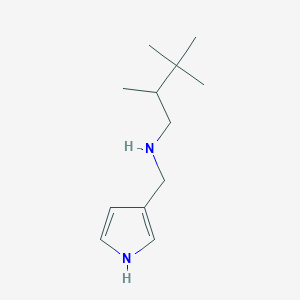 molecular formula C12H22N2 B7601374 2,3,3-trimethyl-N-(1H-pyrrol-3-ylmethyl)butan-1-amine 